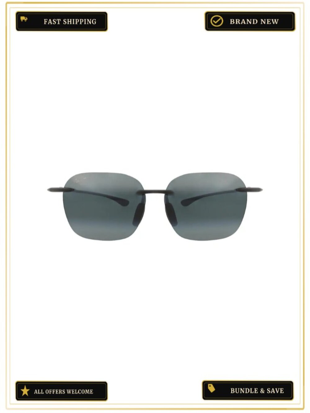 Square-Frame Nylon Sunglasses with Polarized Lenses